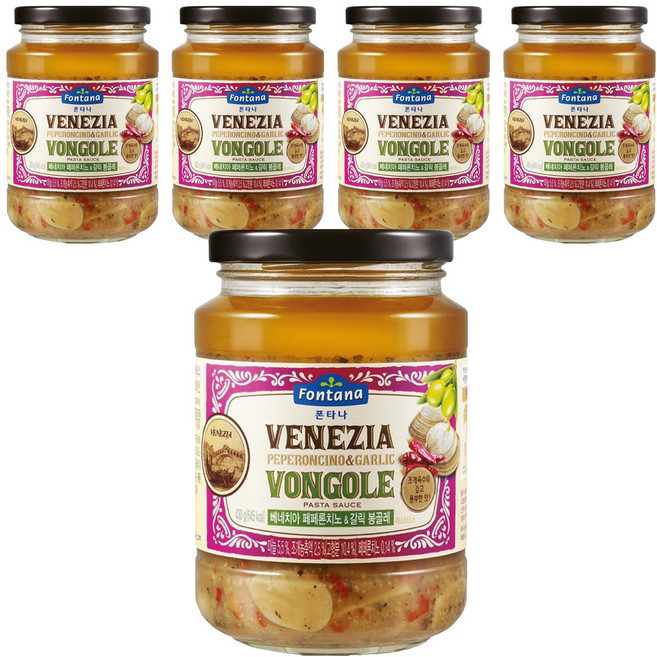 폰타나 베네치아 페페론치노 앤 갈릭 봉골레 파스타소스, 430g, 5개
