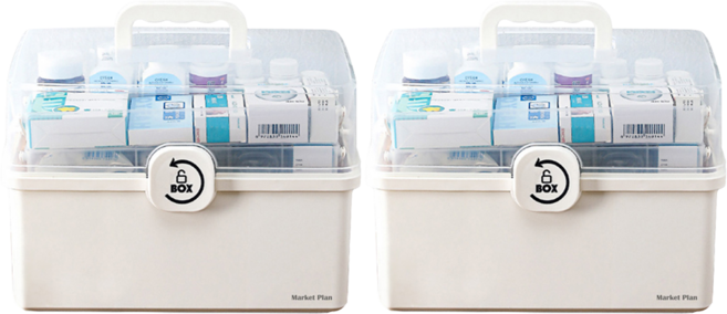 마켓플랜 구급 상자 케이스, 2개