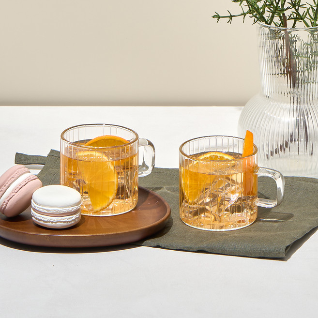 르베르폴리세 베르딕 내열유리 머그 280ml, 투명, 2개