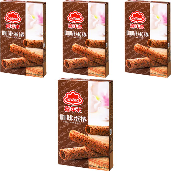 喜年來 咖啡蛋捲, 64g, 4盒