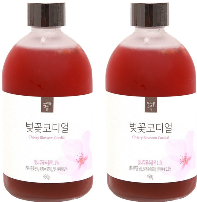 우리꽃연구소 벚꽃 코디얼, 450g, 1개입, 2개