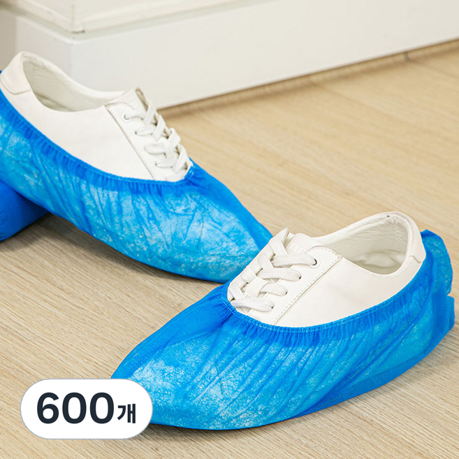 탐사 일회용 위생 신발 커버 부직포 덧신, 블루, 600개