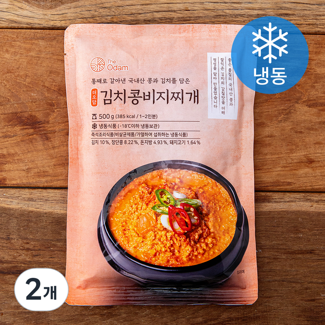 더오담 김치 콩비지 찌개 (냉동), 500g, 2개