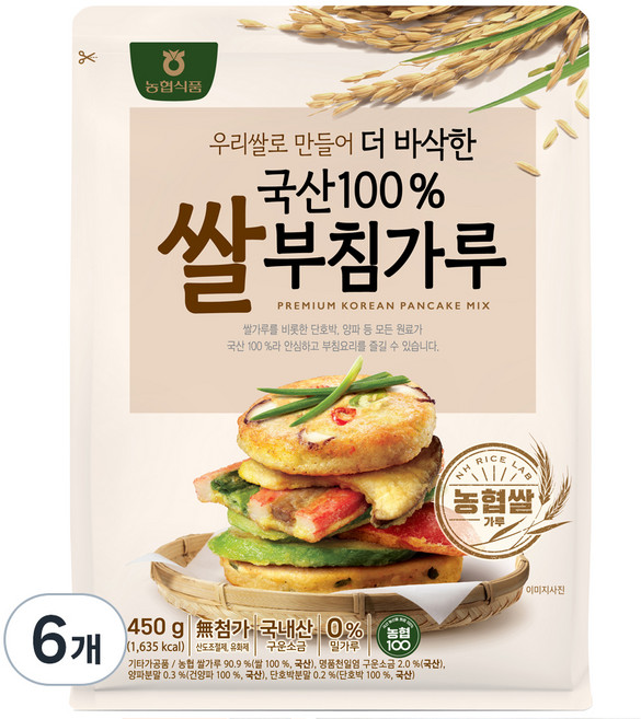 농협식품 쌀부침가루, 450g, 6개
