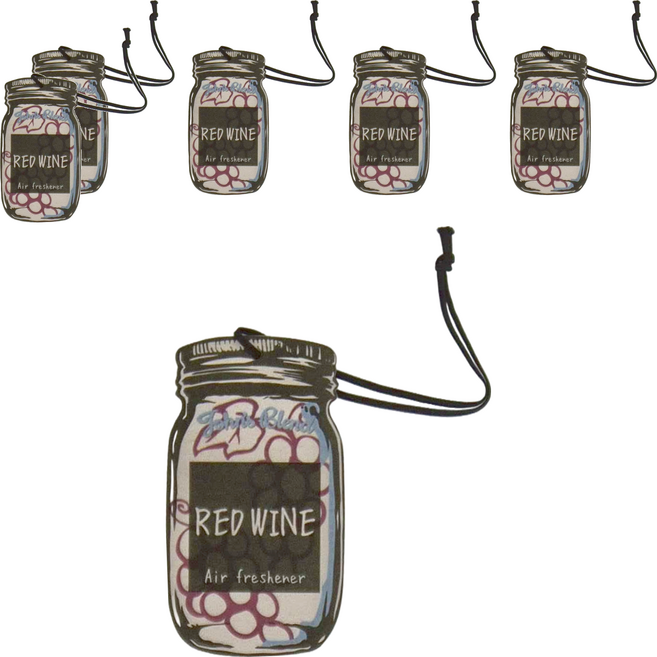 John's Blend 空氣清新香片 車用/室內香氛, 紅酒, 6片