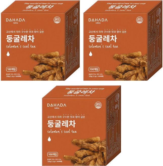 다하다 둥굴레차, 1.2g, 100개입, 3개