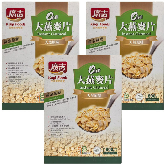 廣吉 大燕麥片, 800g, 3盒