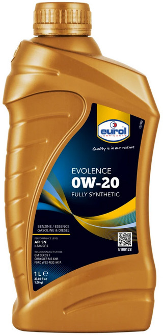 eurol 曜樂 Evolence 全合成機油, 1瓶, 0W20, 1L