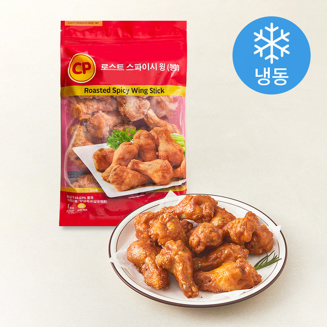 씨피 로스트 스파이시 윙 봉 (냉동), 1kg, 1개