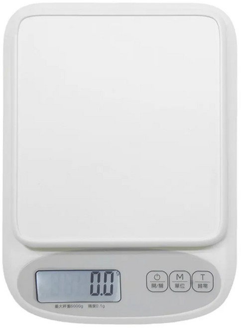 家庭用廚房防水電子秤 繁體中文 USB充電款 K567 奶霜白, CAES0040UWT, 1個