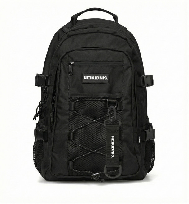 네이키드니스 남녀공용 메쉬 스트링 백팩 블랙