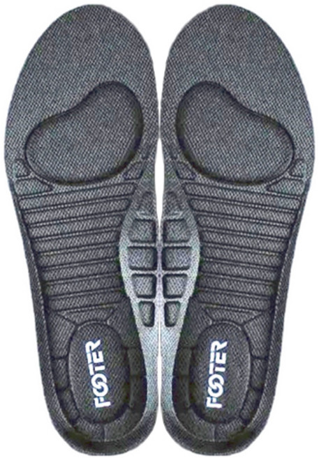 FOOTER 旋壓抗引機能鞋墊 黑色, 1雙