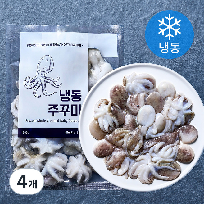 바이오션 주꾸미 (냉동), 500g(20~25마리), 4개