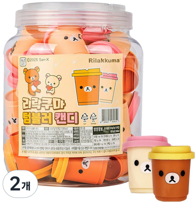 Rilakkuma 拉拉熊 隨行杯糖果 30入, 2個, 300g