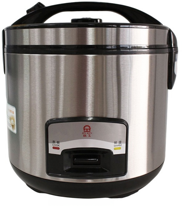 JINKON 晶工 10人份 特級厚釜 可拆式上蓋 電子鍋 家用 650W 直熱式 不沾內鍋 能源效率3級 銀色 JK-2669