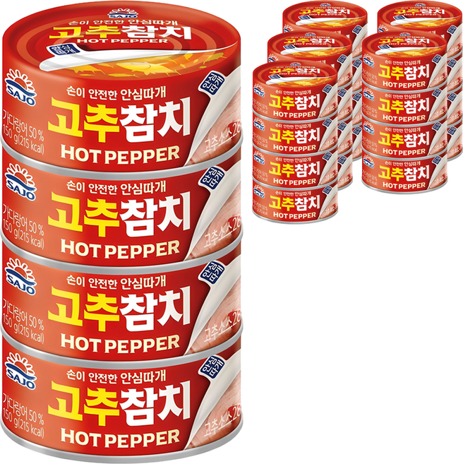 사조참치 고추참치 안심따개, 150g, 24개