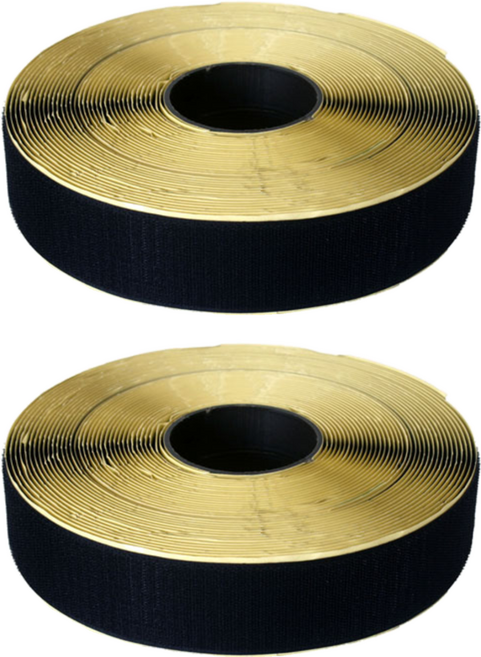 리에노 찍찍이테이프 50mm x 10m 까칠이 검정색, 2개