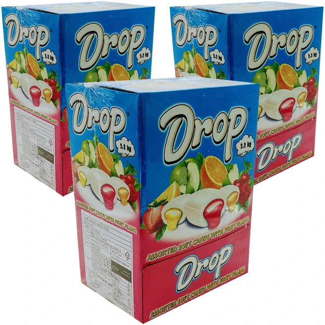 드롭 어소티트 소프트캔디 6가지맛, 2.2kg, 3개 - 쿠팡