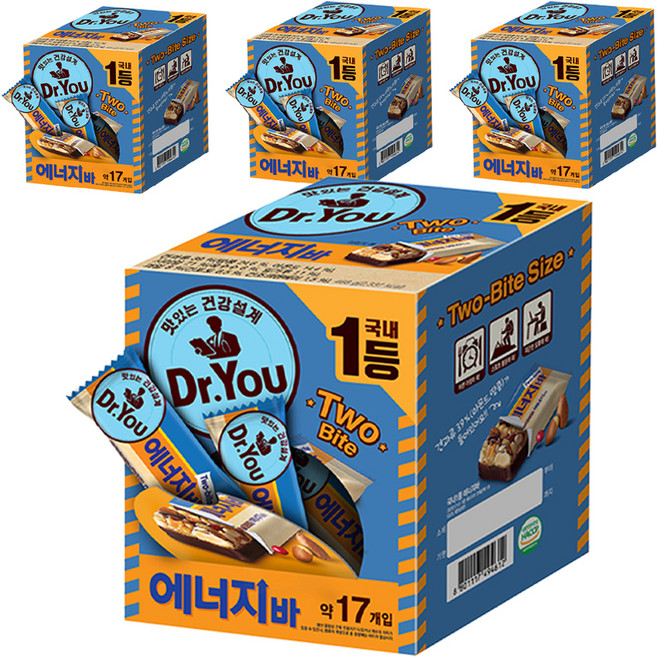 닥터유 에너지바 투바이트, 468g, 4개