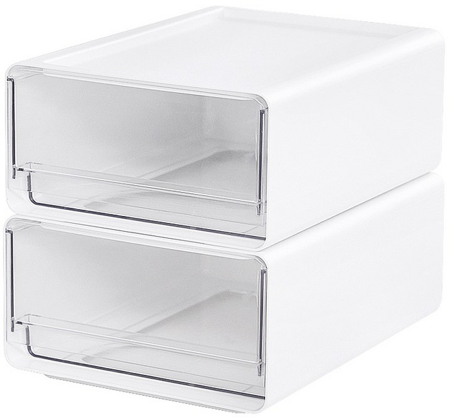 까사마루 올림 서랍장 소형, 화이트, 2개