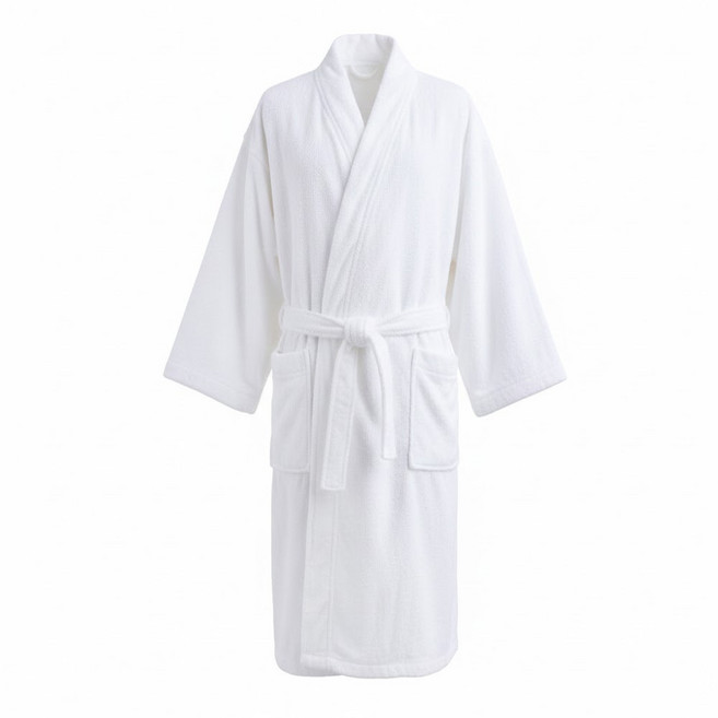 星紅織品 飯店專用剪絨純棉大浴袍 - 100%純棉 中國製 Free Size, 白色, 1件, 1件