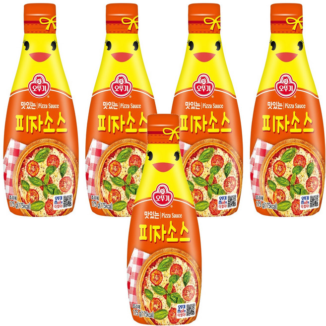 오뚜기 맛있는피자소스, 5개, 175g