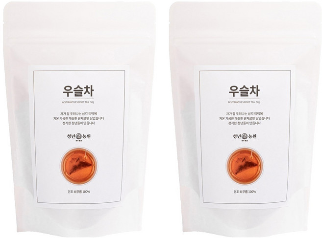 청년농원 저온가공 우슬차 삼각티백, 1g, 50개입, 2개