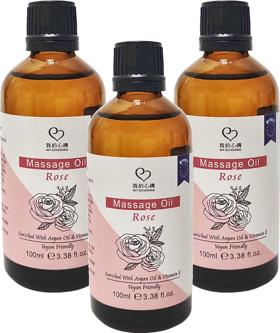 MY SCHEMING 我的心機 玫瑰太陽花潤澤身體按摩油, 100ml, 3件