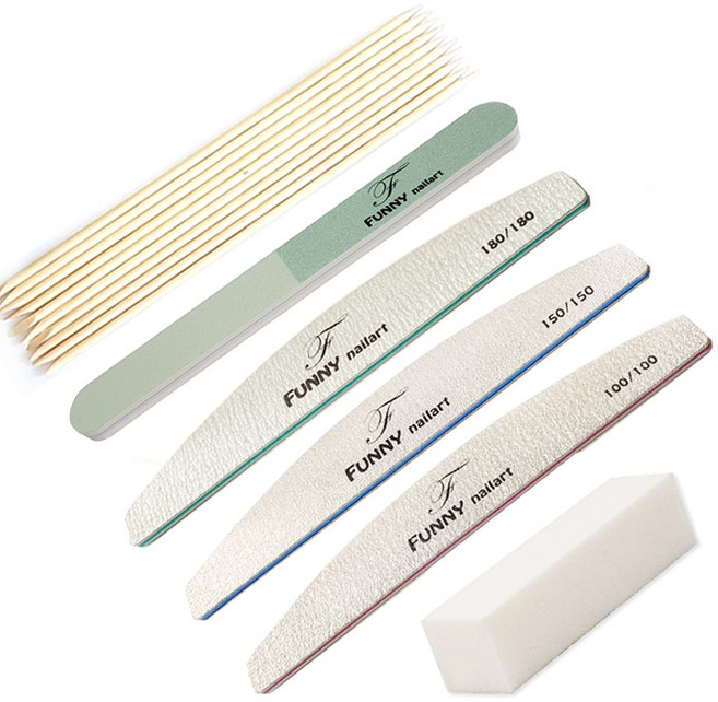 퍼니네일 프리미엄 지브라파일 세트, 지브라3종+쿠션3way광파일+샌딩블럭+우드스틱10p, 1세트