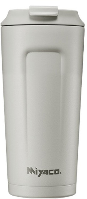 MiyAco 米雅可 品味316不銹鋼真空咖啡隨行杯 500ml, 象牙白, 1個
