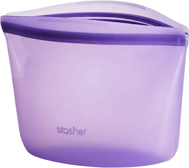 stasher 碗形矽膠密封袋 紫寶石, 中(M), 1個, 1個