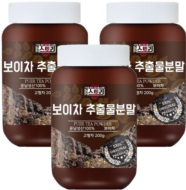 건강스토리 보이차 추출물 분말, 200g, 1개입, 3개