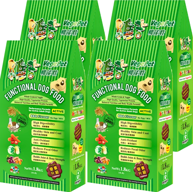 VegePet 維吉 機能素狗食, 4袋, 1.8kg