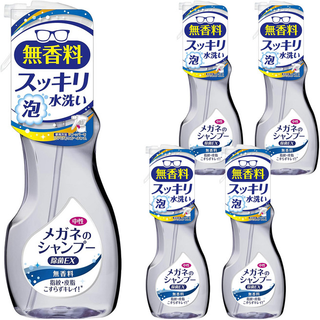 SOFT99 除菌型眼鏡清潔噴霧 無香味 200ml, Clear, 5瓶