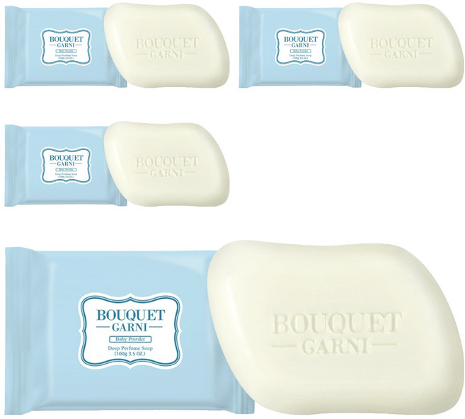 부케가르니 딥 퍼퓸 비누 베이비파우더, 100g, 4개입