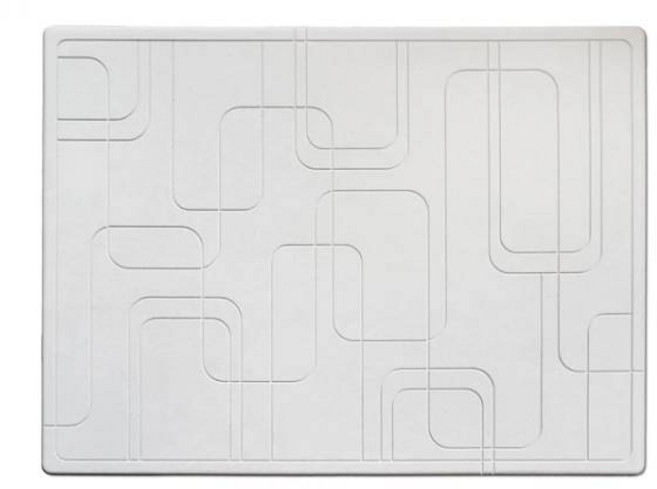 Nanolabo UB 珪藻土瞬間吸水地墊 超強吸濕 奈米技術消臭 日本製造, 幾何 淺灰色, 1個