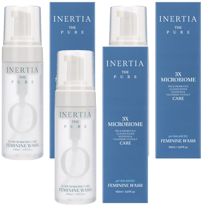 이너시아 3X 마이크로바이옴 여성청결제, 150ml, 3개