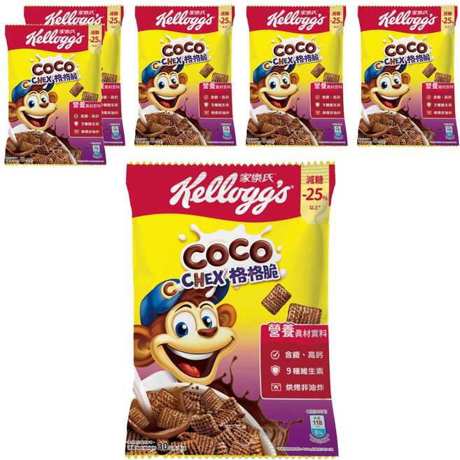 Kellogg's 家樂氏 COCO 可可猴 格格脆, 30g, 6包