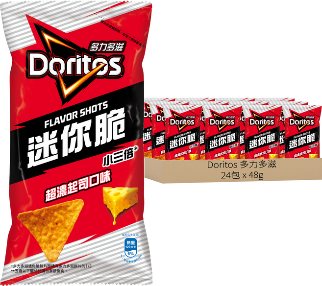 Doritos 多力多滋 迷你脆超濃起司口味玉米片, 48g, 24包