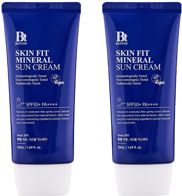 벤튼 스킨핏 미네랄 선크림 SPF50+ PA++++, 50ml, 2개