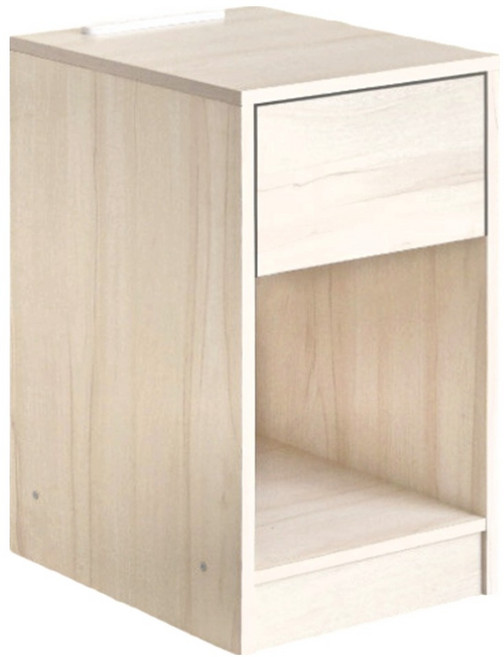 HOPMA 合馬家具 MIT多功能插座單抽床頭櫃 W300XD400XH534mm, 白櫻桃, 1個