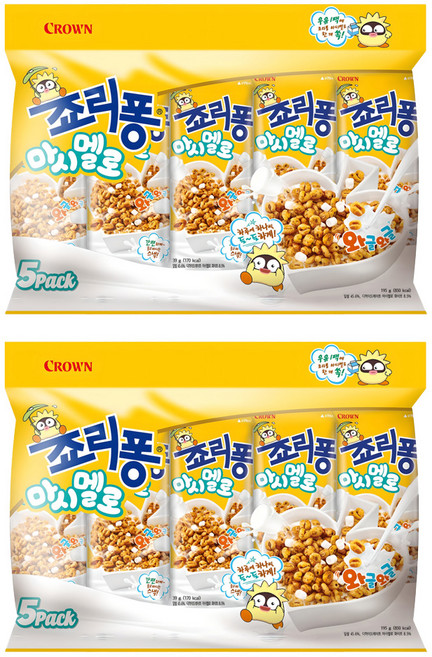 CROWN 皇冠 Jollypong 甜麥仁 棉花糖口味, 10包, 39g