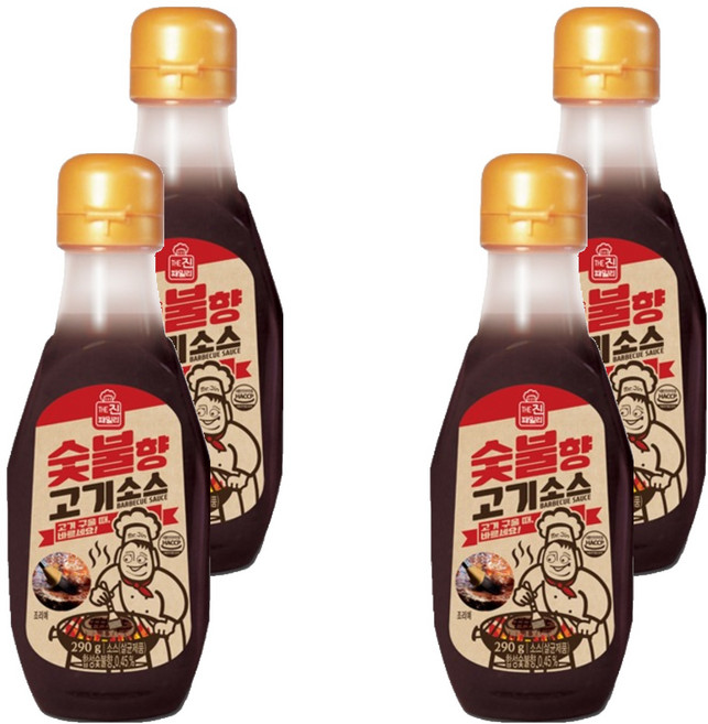 진미 숯불향 고기소스, 290g, 4개