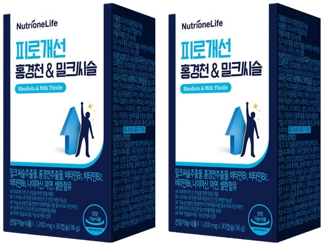 뉴트리원 피로개선 홍경천 밀크씨슬 36g, 30정, 2개 - 쿠팡