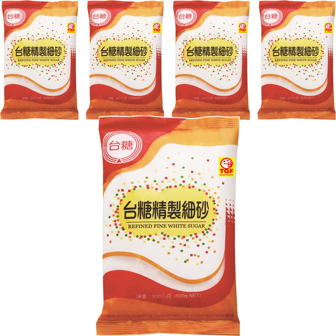 台糖 精製細砂糖, 500g, 5包
