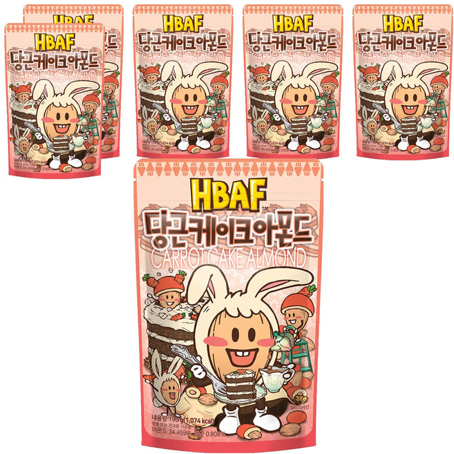 바프 당근케이크 아몬드, 190g, 6개