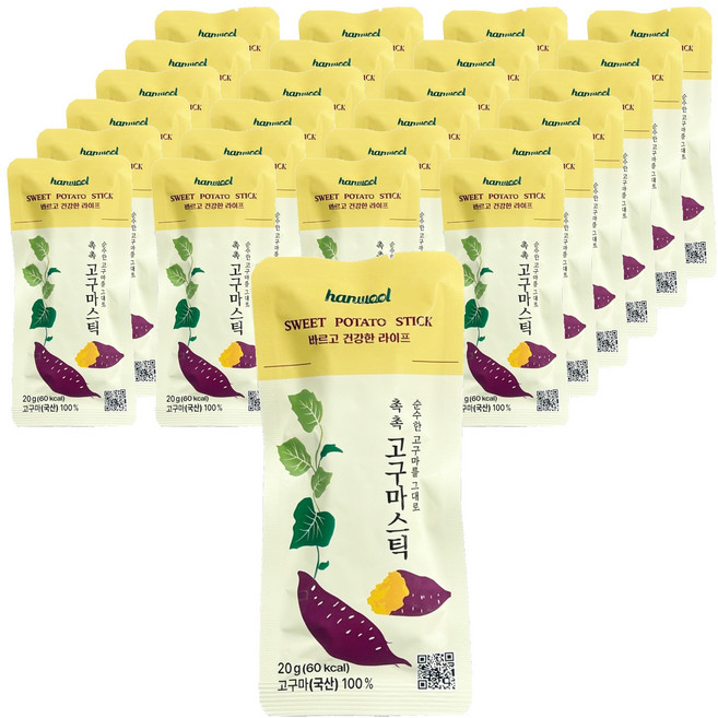 한울 촉촉 고구마 스틱, 20g, 25개