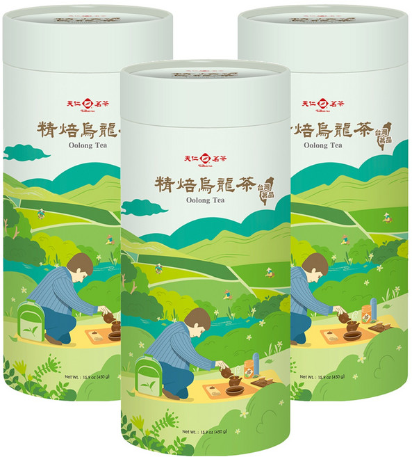天仁茗茶 台灣茗品精焙烏龍茶, 450g, 1罐, 3罐
