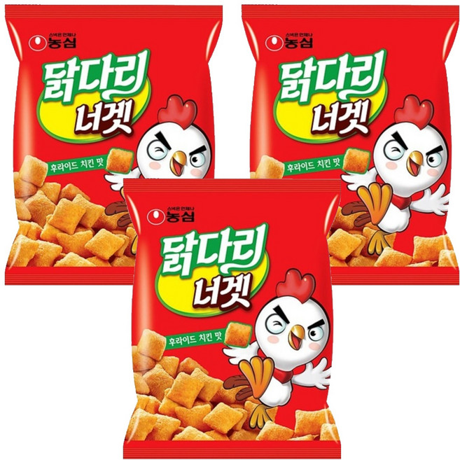 농심닭다리 너겟 후라이드 치킨맛, 130g, 3개