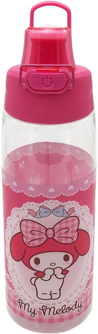 MY MELODY 美樂蒂 彈跳水壺, 650ml, 1個, 粉色